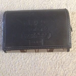 Authentic black Coach signature wallet
